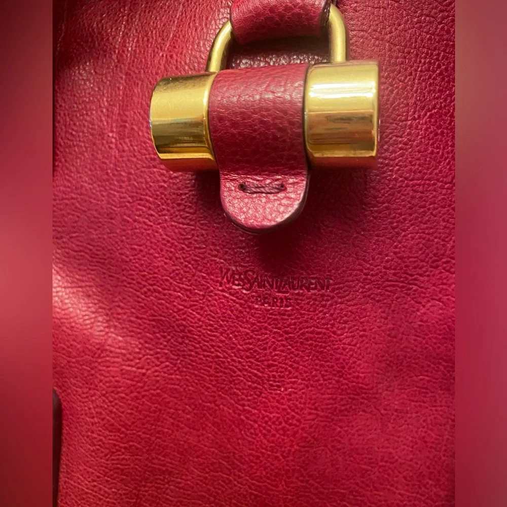YSL bowling style leather bag